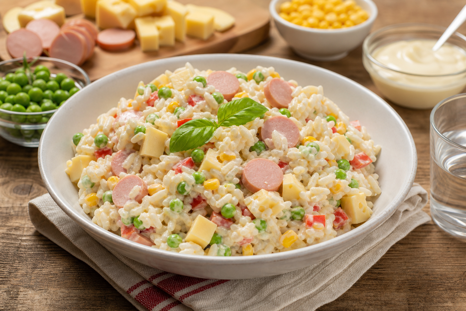 Insalata di riso: fresca sì, ma quanto contano wurstel, formaggi e maionese?