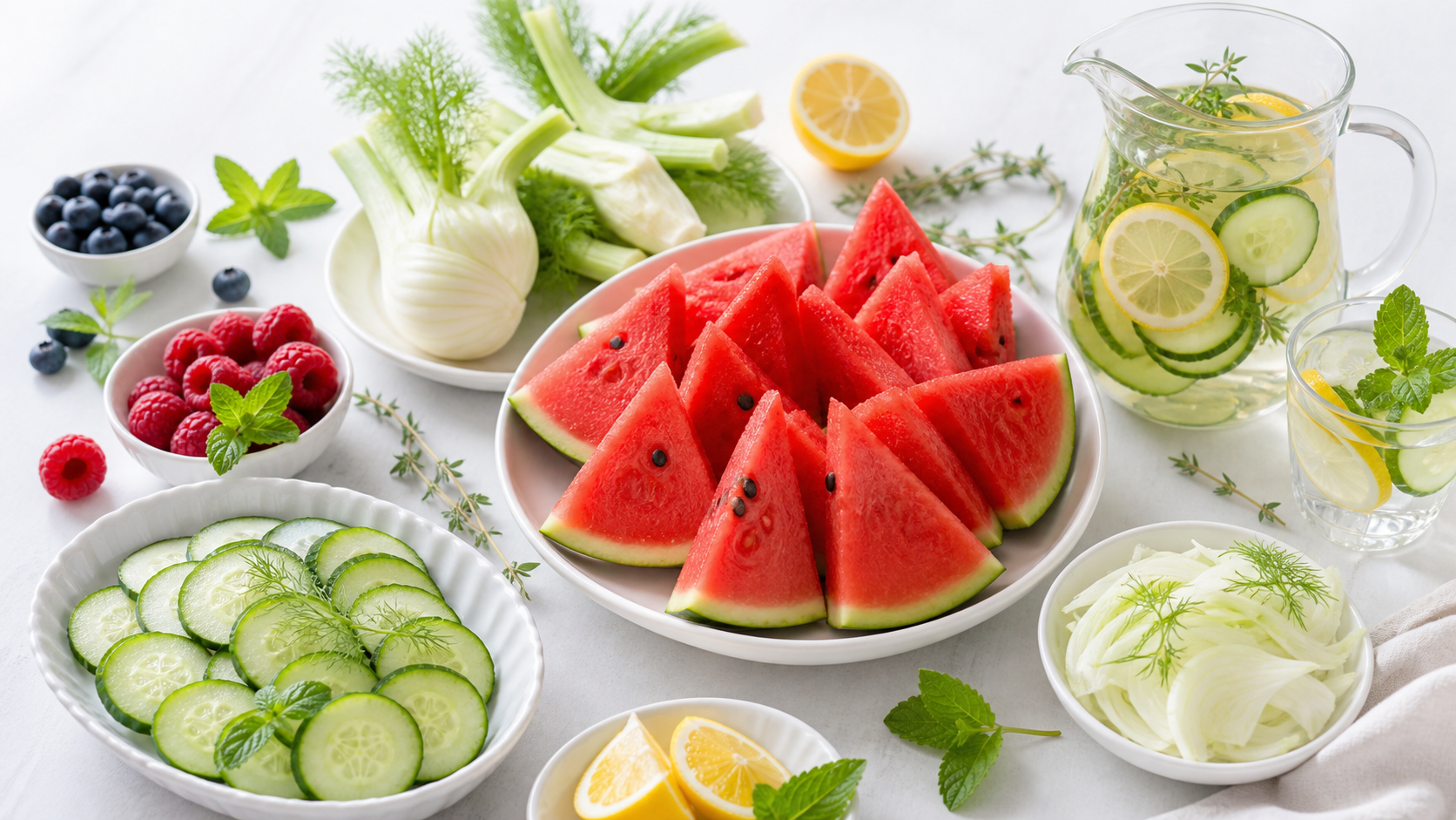 Ritenzione idrica e gonfiore in estate: cibi da limitare e abitudini utili